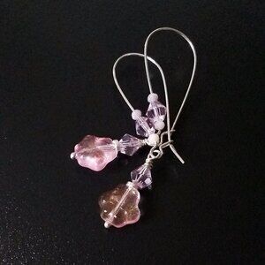 Calling All Pet Lovers! Cat Dog Pink Paw Print Dangle Earrings! Kidney Earwires